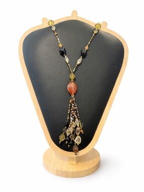 Beaded Tassel Pendant Necklace